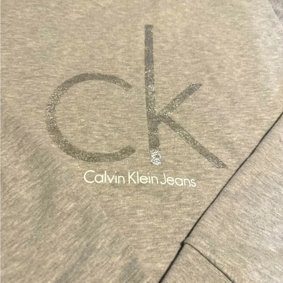 Calvin Klein Heather Gray sweat shirt excellent condition size large - Picture 5 of 6